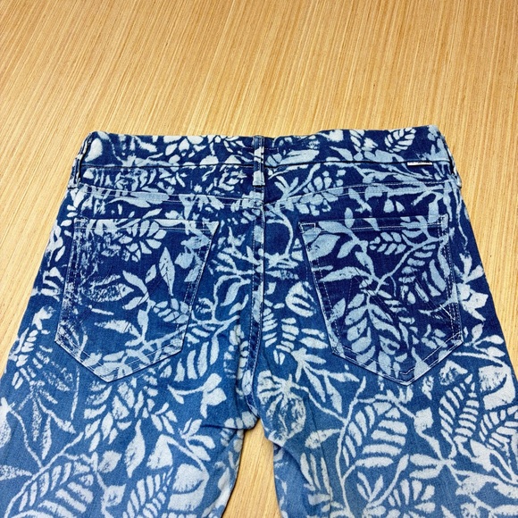 Mother Looker Ankle Zip Ombré Magical Flowers Floral Jeans Women’s 28 Blue Chic - Picture 9 of 15